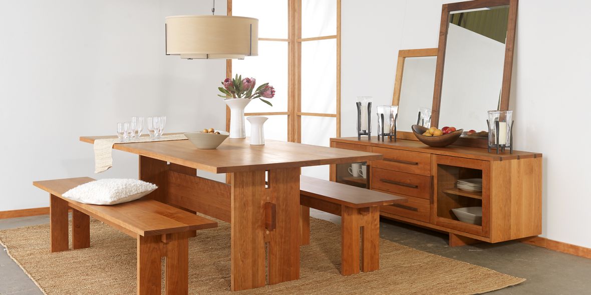 Winslow Table & Benches by Vermont Furniture Designs
