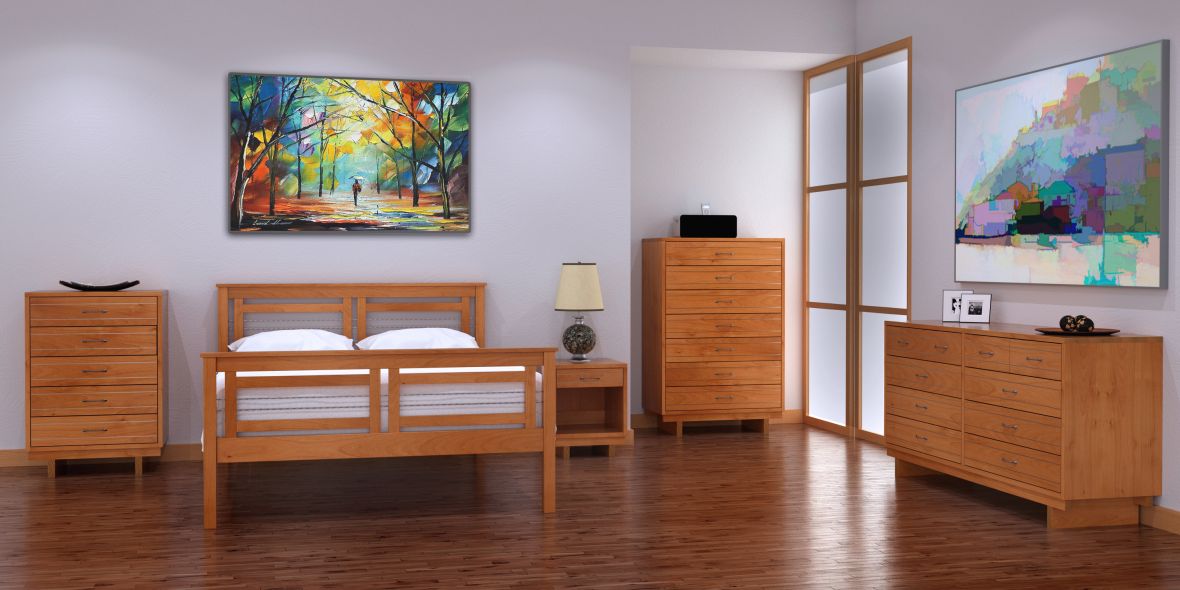 Cable Crossing Bedroom by Vermont Furniture Designs